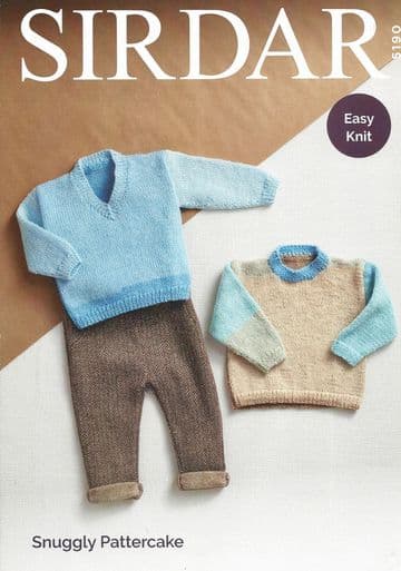 Sirdar Snuggly Pattercake DK Knitting Pattern - 5190 Sweaters