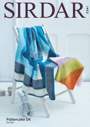 Sirdar Snuggly Pattercake DK Knitting Pattern - 5341 Blankets