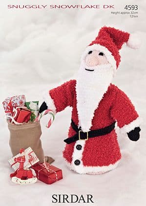 Sirdar Snuggly Snowflake DK - 4593 Father Christmas Toy Knitting Pattern
