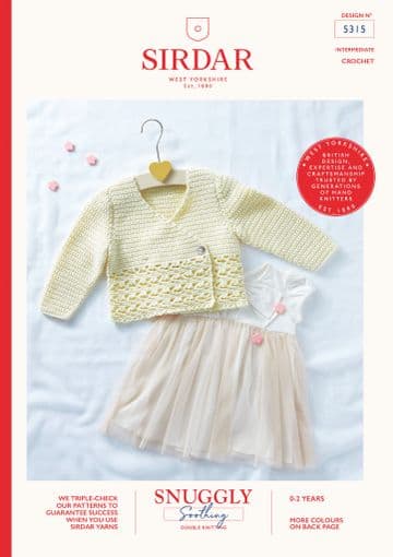 Sirdar Snuggly Soothing DK Crochet Pattern Booklet - 5315 Cardigan
