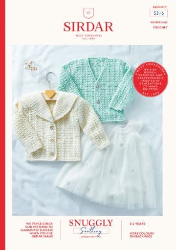 Sirdar Snuggly Soothing DK Crochet Pattern Booklet - 5316 Cardigans