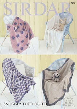 Sirdar Snuggly Tutti Frutti - 4690 Blankets Knitting Pattern
