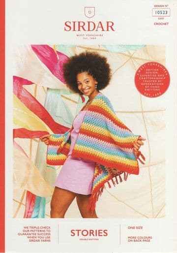 Sirdar Stories DK Crochet Pattern - 10523 Wrap