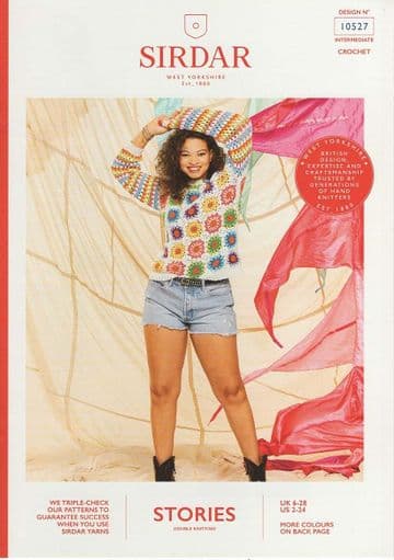 Sirdar Stories DK Crochet Pattern - 10527 Sweater