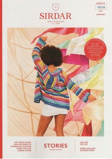 Sirdar Stories DK Crochet Pattern - 10528 Hooded Jacket