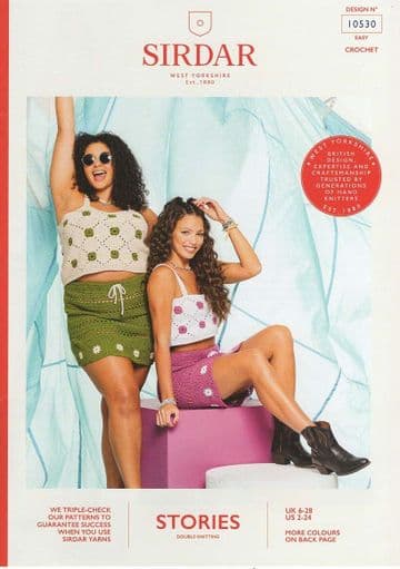 Sirdar Stories DK Crochet Pattern - 10530 Tops & Skirt