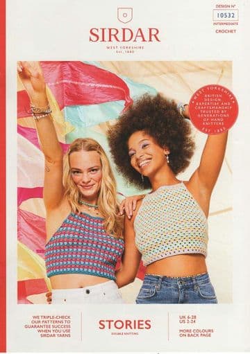 Sirdar Stories DK Crochet Pattern - 10532 Tops