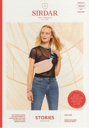 Sirdar Stories DK Crochet Pattern - 10534 Bum Bag