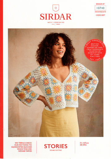 Sirdar Stories DK Crochet Pattern - 10740 Ladies Cardigan