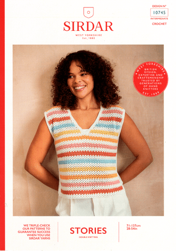 Sirdar Stories DK Crochet Pattern - 10745 Ladies Summer Top
