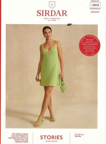 Sirdar Stories DK Crochet Pattern - 10828 Ladies Dress