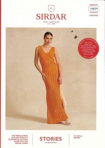 Sirdar Stories DK Crochet Pattern - 10829 Ladies Dress