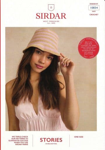 Sirdar Stories DK Crochet Pattern - 10834 Easy Crochet Beanie Hat