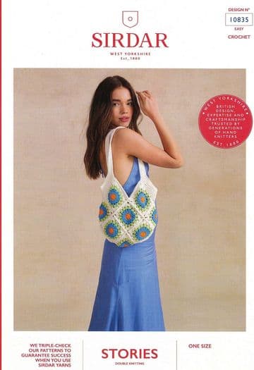 Sirdar Stories DK Crochet Pattern - 10835 Crochet Tote Bag