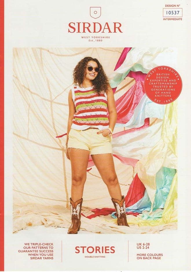 Sirdar Stories DK Knitting Pattern - 10537 Summer Top