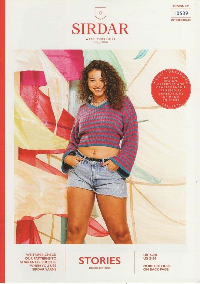 Sirdar Stories DK Knitting Pattern - 10539 Sweater