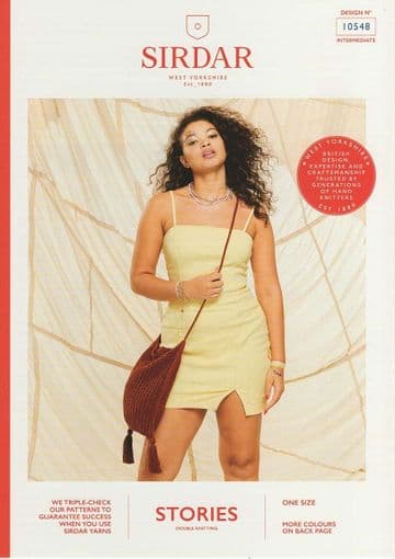 Sirdar Stories DK Knitting Pattern - 10548 Shoulder Bag