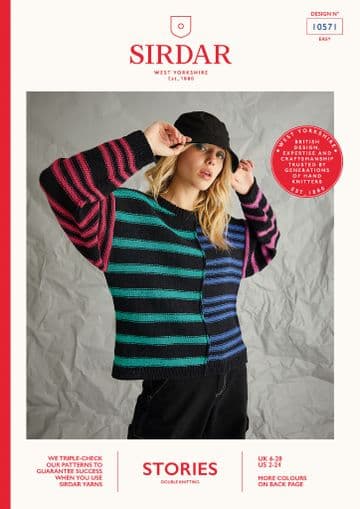 Sirdar Stories DK Knitting Pattern - 10571 Sweater