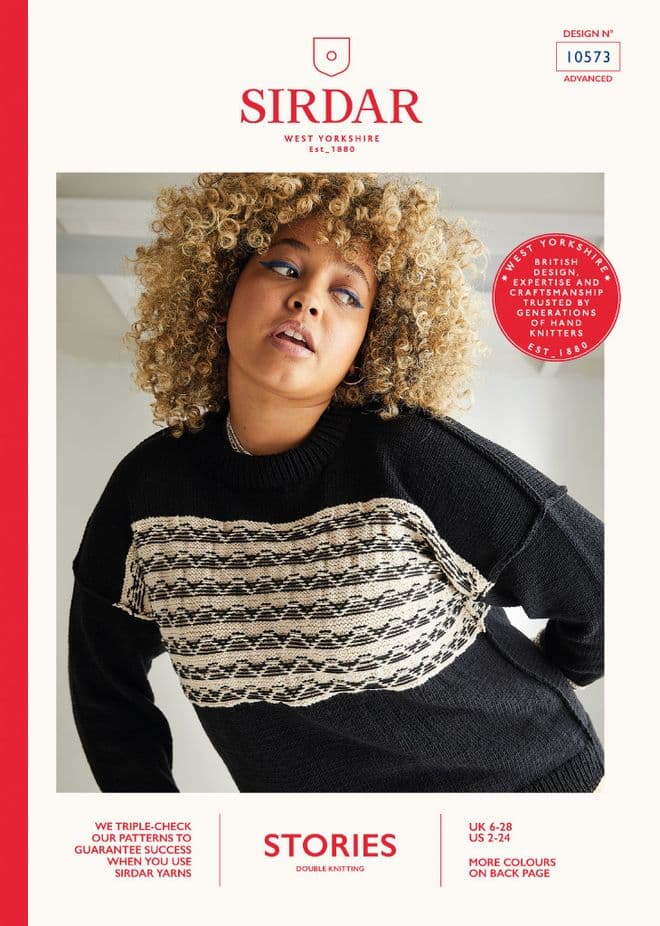 Sirdar Stories DK Knitting Pattern - 10573 Sweater