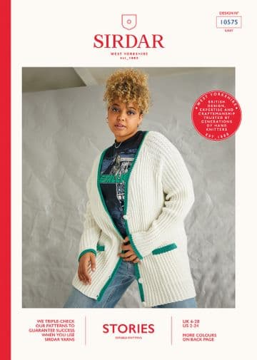 Sirdar Stories DK Knitting Pattern - 10575 Cardigan