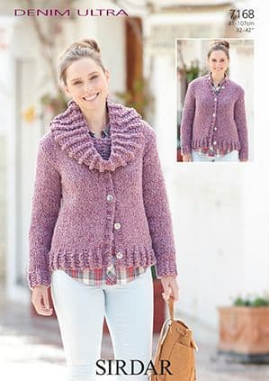 Sirdar Super Chunky Knitting Pattern - 7168 Cardigan & Snood