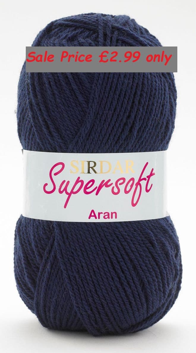 Sirdar Supersoft Aran 100g - 906 In the Navy