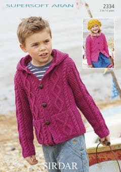 Sirdar Supersoft Aran - 2334 Cardigans Knitting Pattern