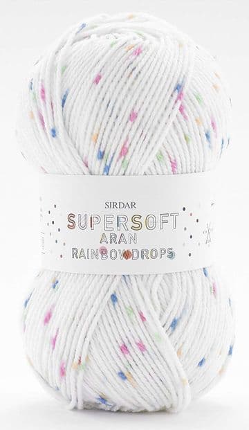 Sirdar Supersoft Aran Rainbow Drops 100g - 852 Love Hearts
