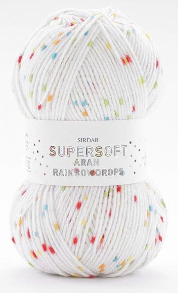 Sirdar Supersoft Aran Rainbow Drops 100g - 857 Smarty