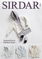Sirdar Supersoft Aran Rainbow Drops Knitting Patterns