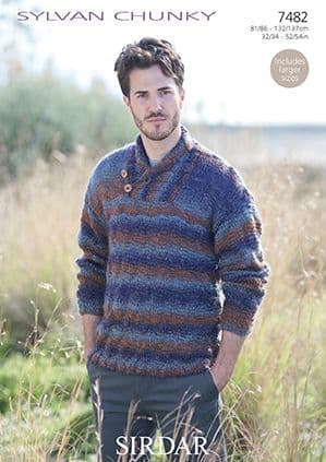 Sirdar Sylvan Chunky - 7482  Sweater Knitting Pattern