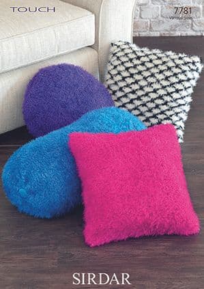 Sirdar Touch - 7781 Cushion Covers Knitting Pattern