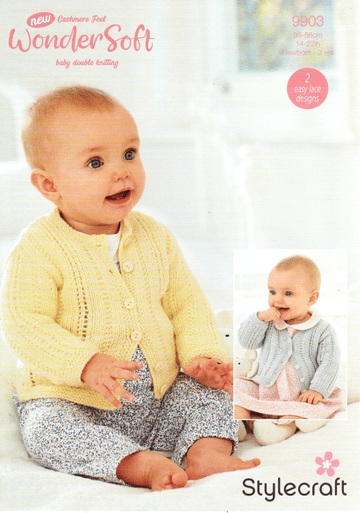 Stylecraft Baby 4 Ply Knitting Pattern - 9903 Cardigans