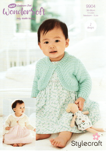 Stylecraft Baby 4 Ply Knitting Pattern - 9904 Cardigans