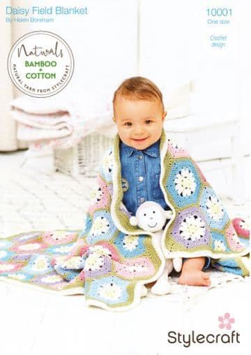 Stylecraft Baby DK Crochet Pattern - 10001 Daisy Field Blanket
