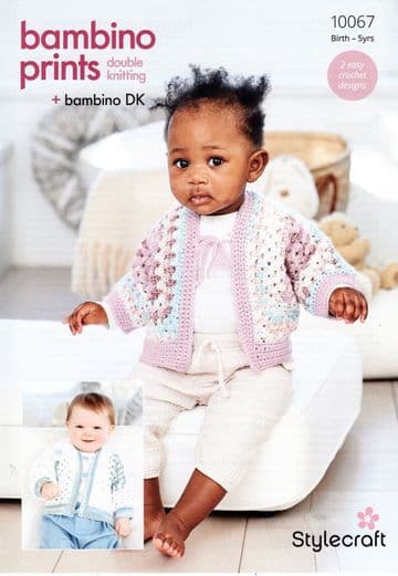 Stylecraft Baby DK Crochet Pattern - 10067 Cardigans