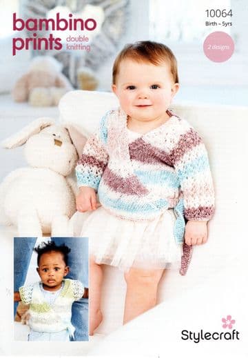 Stylecraft Baby DK Knitting Pattern - 10064 Cardigans