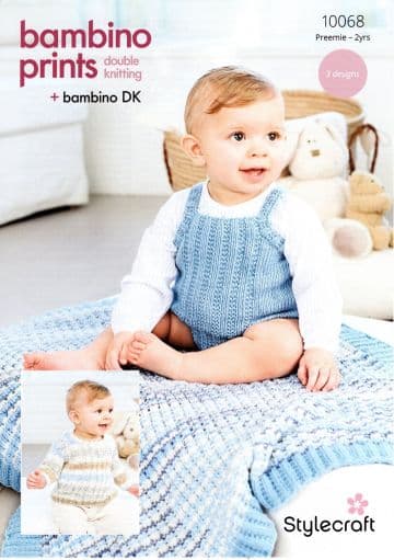 Stylecraft Baby DK Knitting Pattern - 10068 Romper, Sweater & Blanket