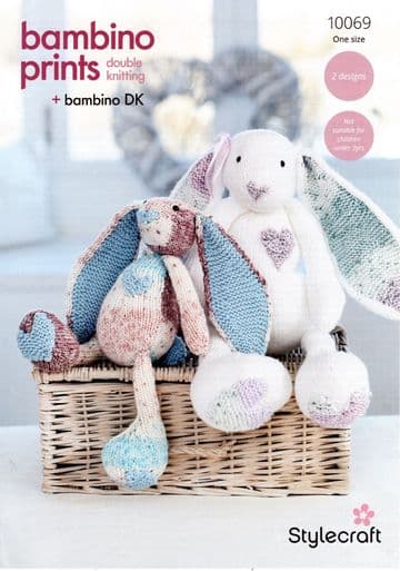 Stylecraft Baby DK Knitting Pattern - 10069 Toy Rabbits
