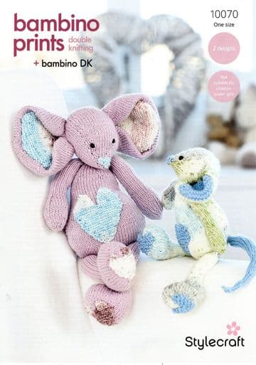 Stylecraft Baby DK Knitting Pattern - 10070 Mouse Toys