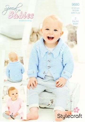 Stylecraft Baby DK Knitting Pattern - 9680 Jacket & Waistcoat