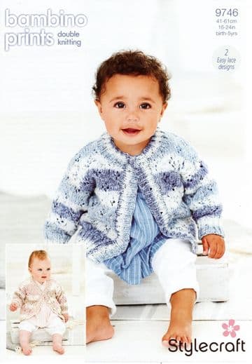 Stylecraft Baby DK Knitting Pattern - 9746 Cardigans