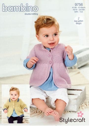 Stylecraft Baby DK Knitting Pattern - 9756 Coats