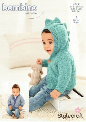Stylecraft Baby DK Knitting Pattern - 9758 Jackets