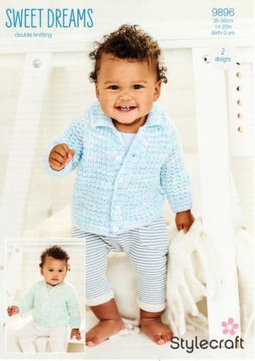 Stylecraft Baby DK Knitting Pattern - 9896 Jacket & Cardigan
