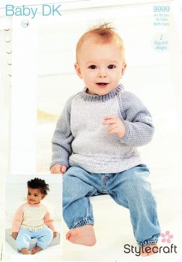 Stylecraft Baby DK Knitting Pattern - 9999 Sweaters