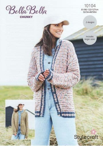 Stylecraft Chunky Knitting Pattern - 10104 Ladies Cardigans (2 Designs)
