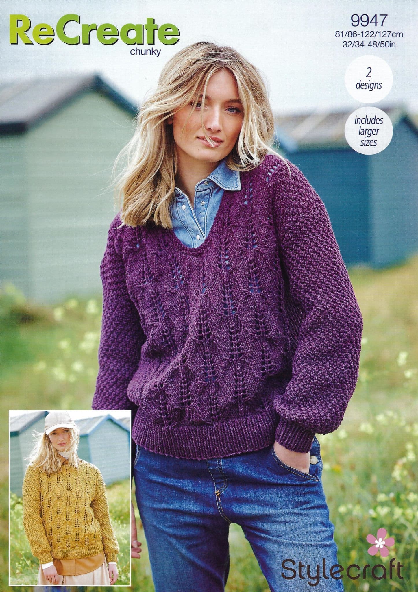 Stylecraft Chunky Knitting Pattern - 9947 Ladies Sweaters 2 Designs