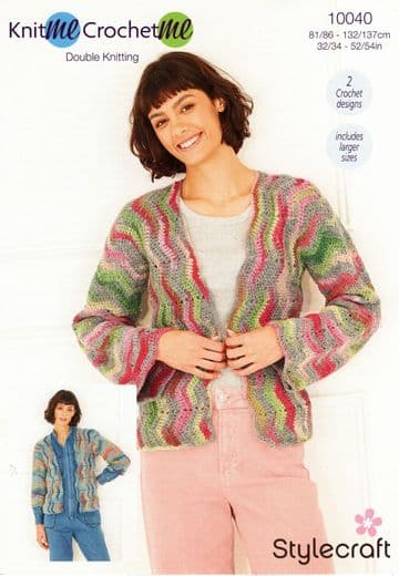 Stylecraft DK Crochet Pattern - 10040 Ladies Cardigans