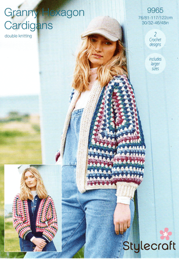 Stylecraft DK Crochet Pattern - 9965 Ladies Cardigans (2 Designs)